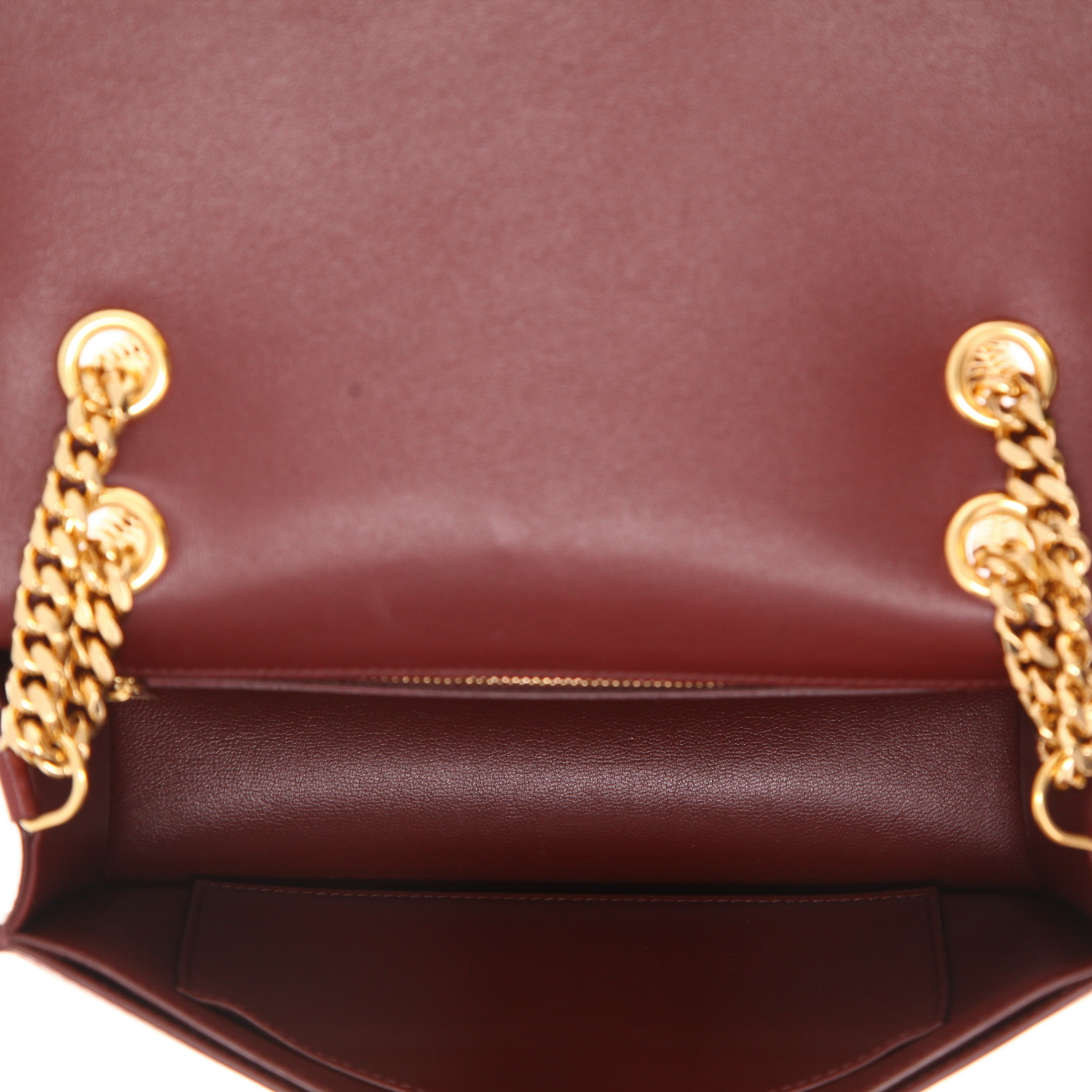 Bolso de mano Celine  Frame en cuero color burdeos - Detail D3