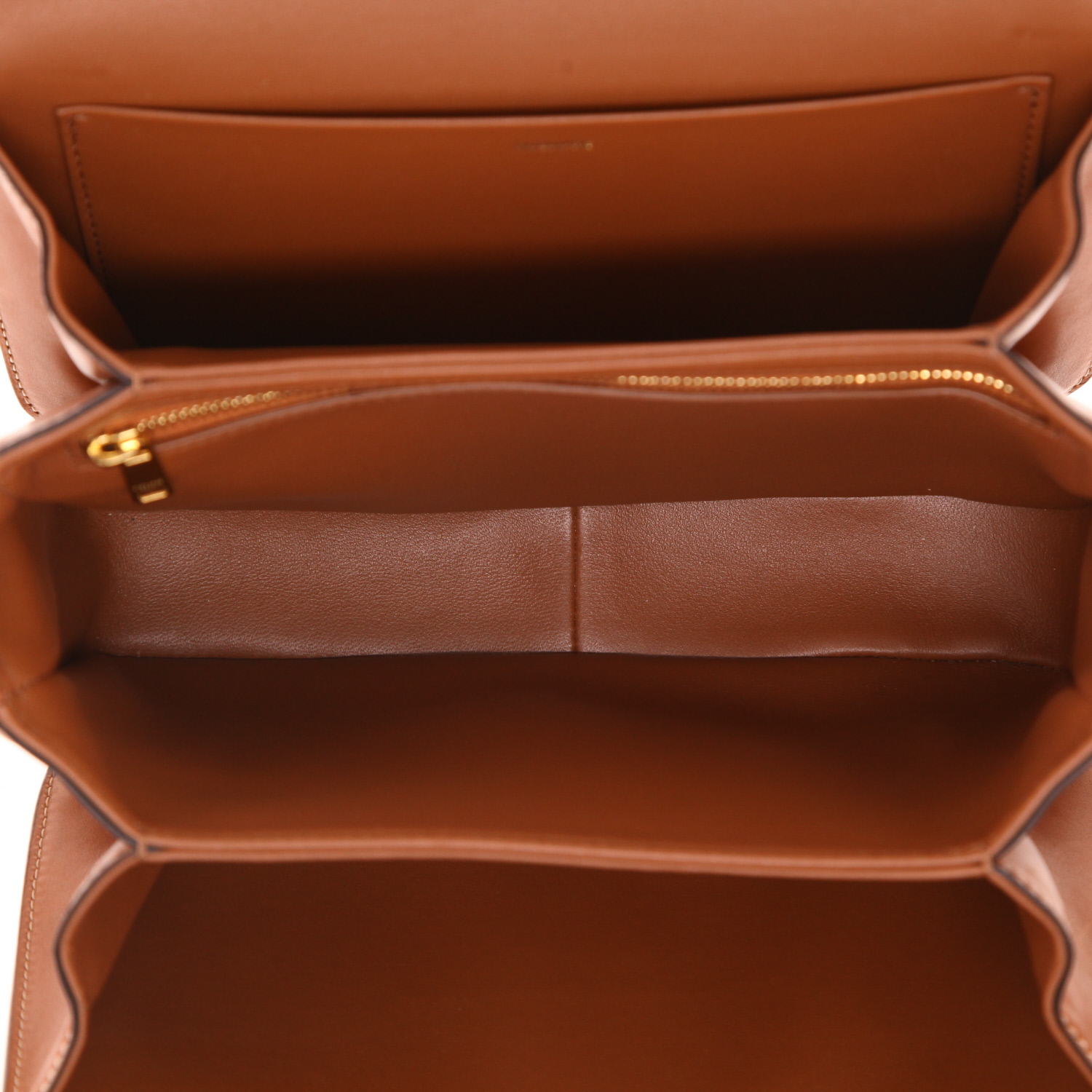 Bolso bandolera Celine  Triomphe en cuero natural - Detail D3