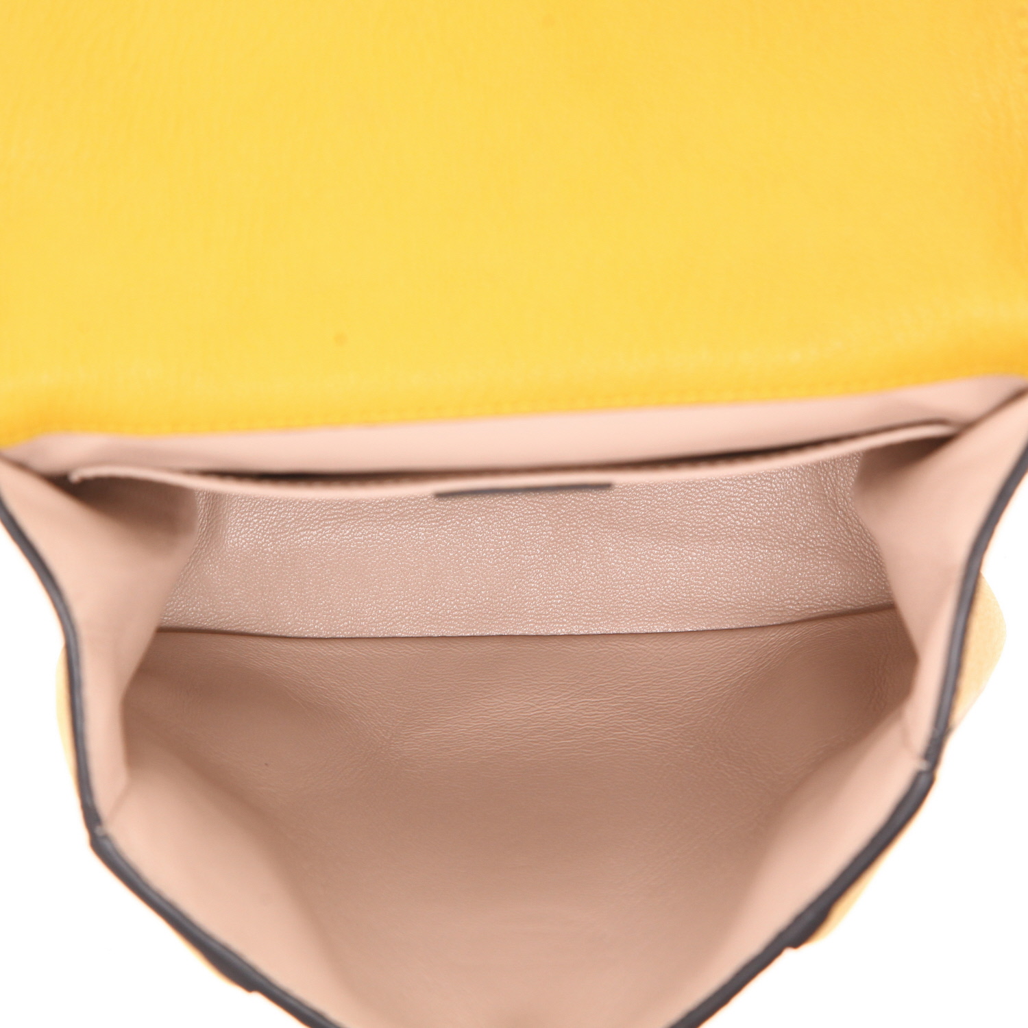 Chloé  Elsie shoulder bag  in Jaune Ambre leather - Detail D3