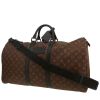 Bolso de fin de semana Louis Vuitton  Keepall Editions Limitées en lona Monogram marrón y cuero negro - 00pp thumbnail