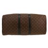 Bolso de fin de semana Louis Vuitton  Keepall Editions Limitées en lona Monogram marrón y cuero negro - Detail D1 thumbnail
