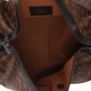 Sac de week end Louis Vuitton  Keepall Editions Limitées en toile monogram marron et cuir noir - Detail D3 thumbnail