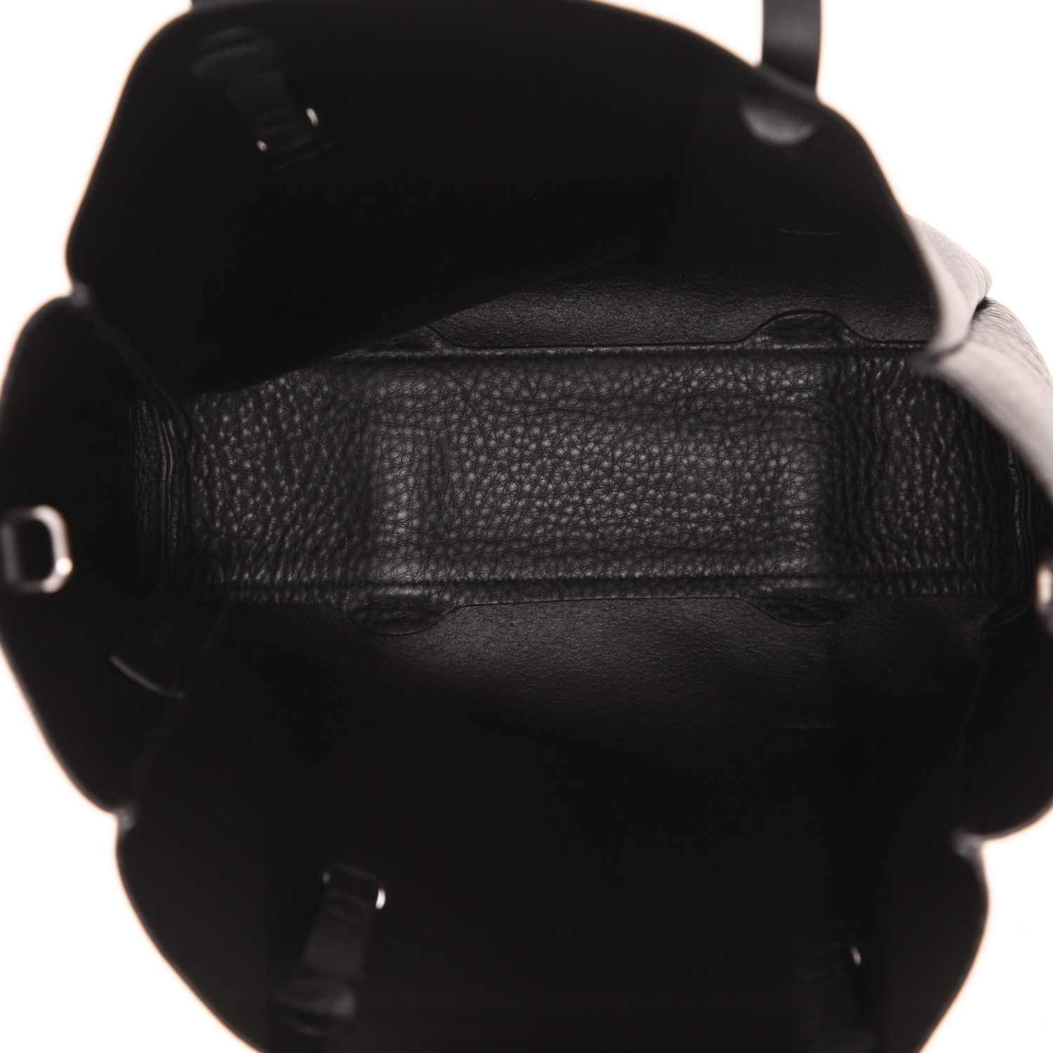 Sac cabas Balenciaga   en cuir grainé noir - Detail D3