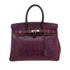 Borsa Hermès  Birkin 30 cm in struzzo viola - 360 thumbnail