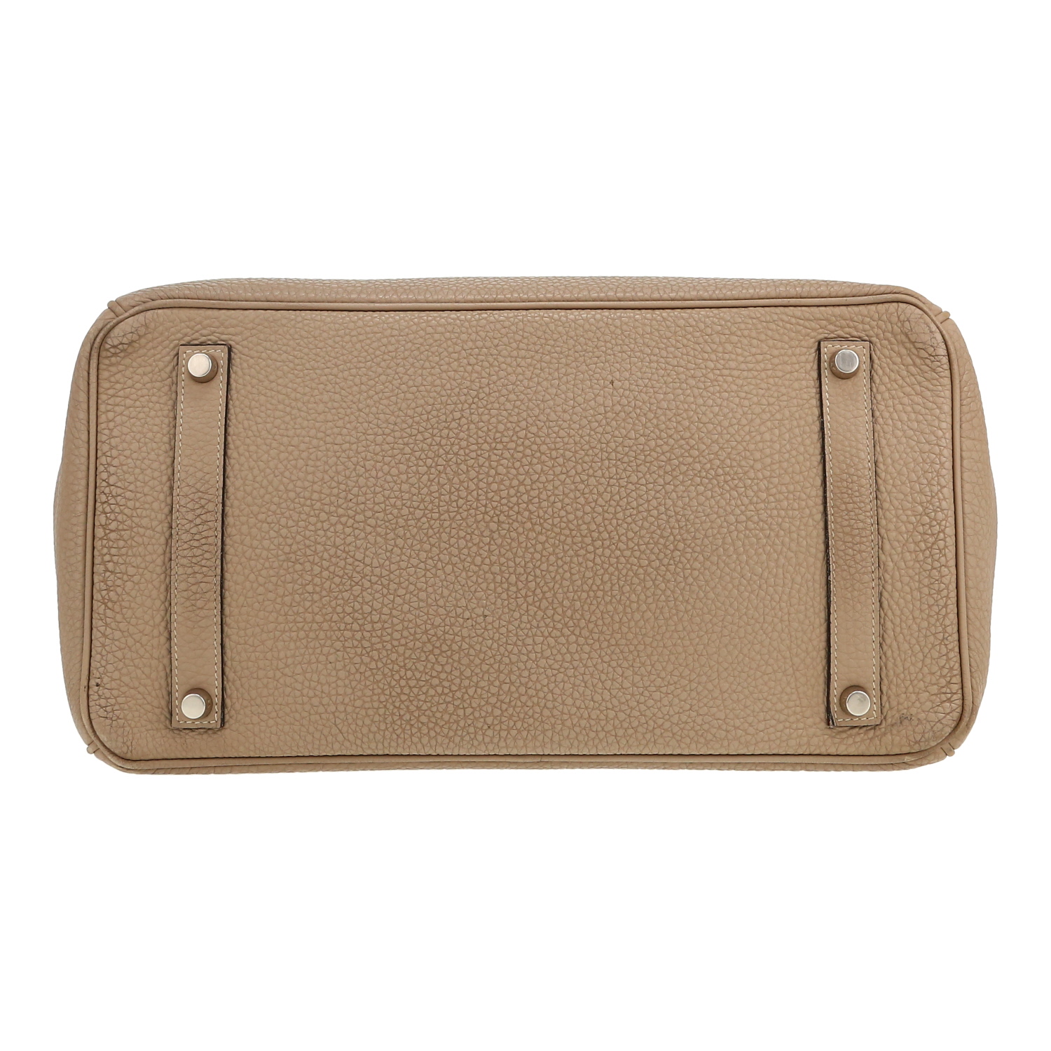 Borsa Hermès  Birkin 35 cm in pelle taurillon clemence grigio tortora - Detail D1