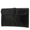 Pochette Hermès  Jige en cuir box bleu-marine - 00pp thumbnail