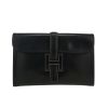 Pochette Hermès  Jige en cuir box bleu-marine - Detail D4 thumbnail