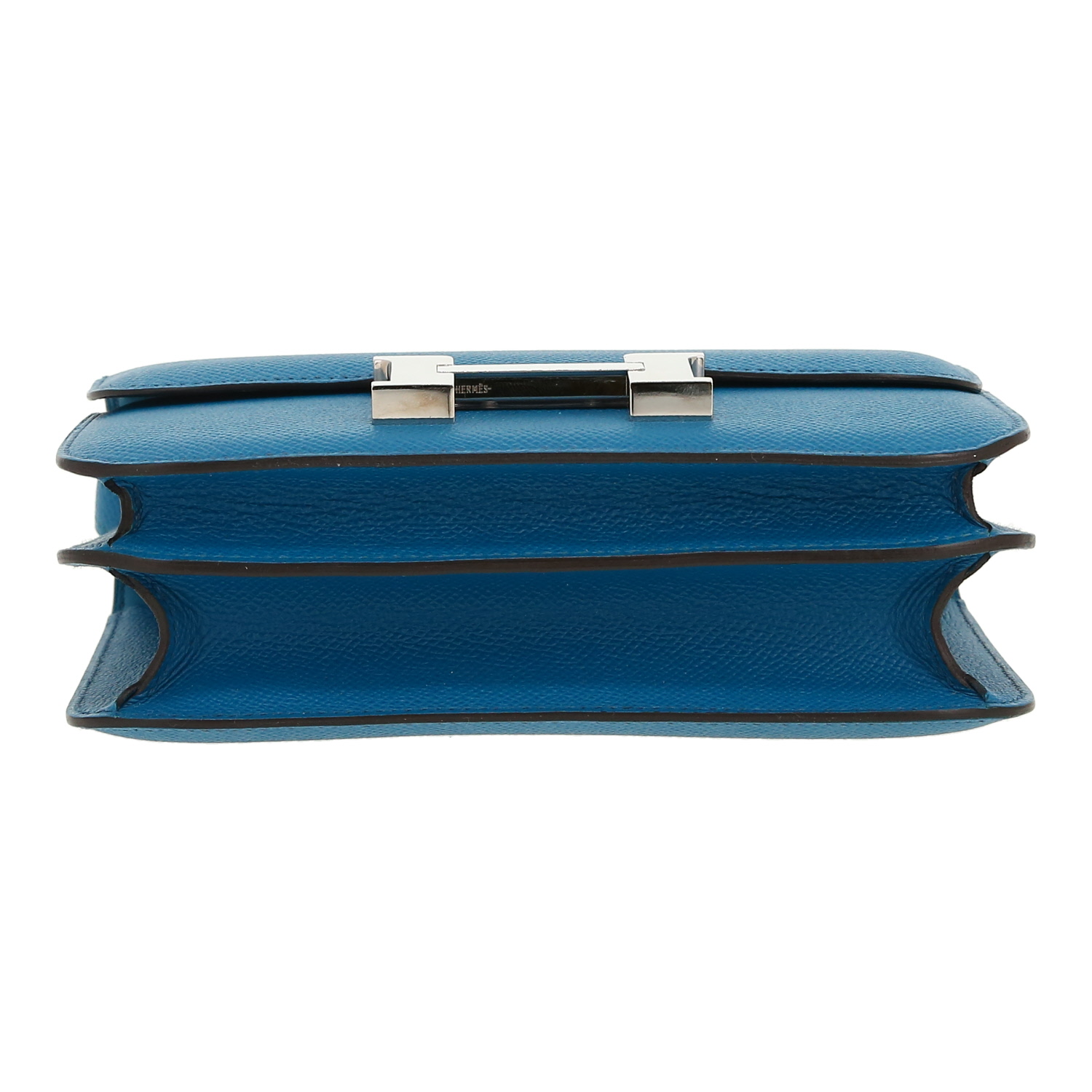 Hermès Constance 18 cm handbag in Izmir Blue Epsom leather - Detail D1