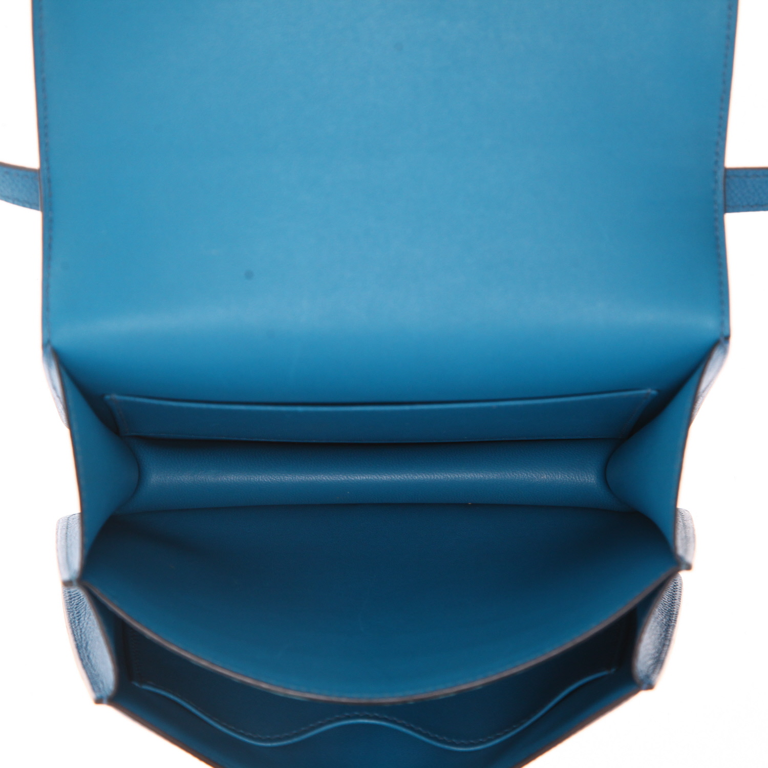 Bolso de mano Hermès  Constance en cuero epsom Bleu Izmir - Detail D3