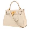 Borsa Hermès  Kelly 28 cm in pelle taurillon clemence Craie - 00pp thumbnail
