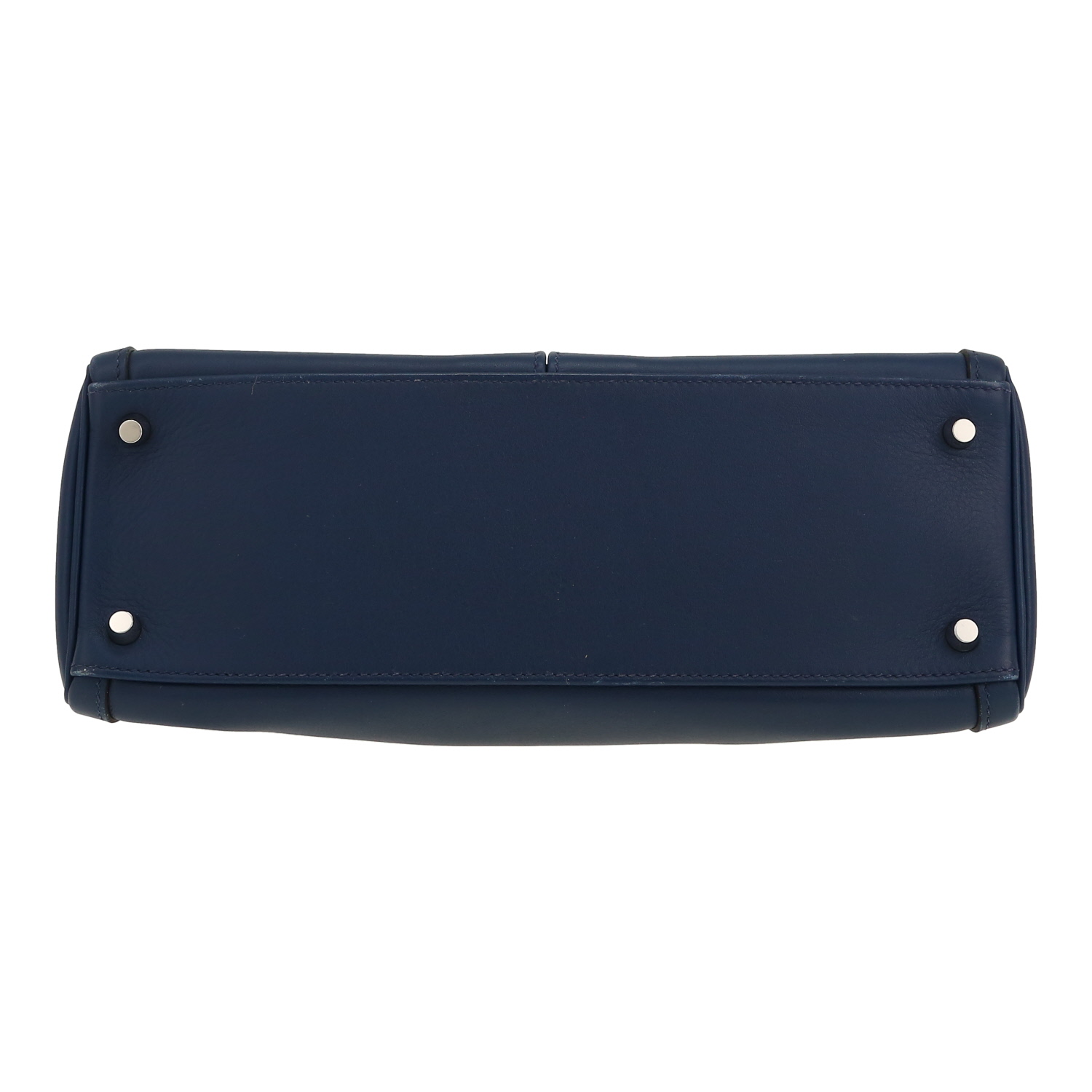 Hermès  Kelly Lakis handbag  in Malta Blue Swift leather - Detail D1