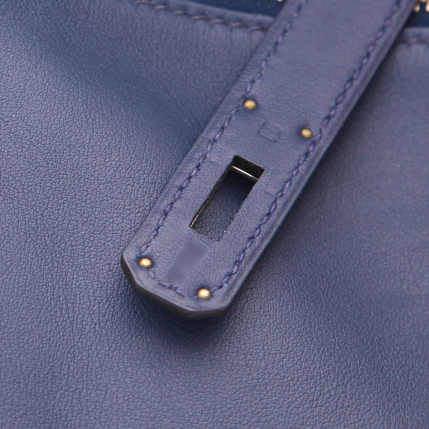 Hermès  Kelly Lakis handbag  in Malta Blue Swift leather - Detail D3