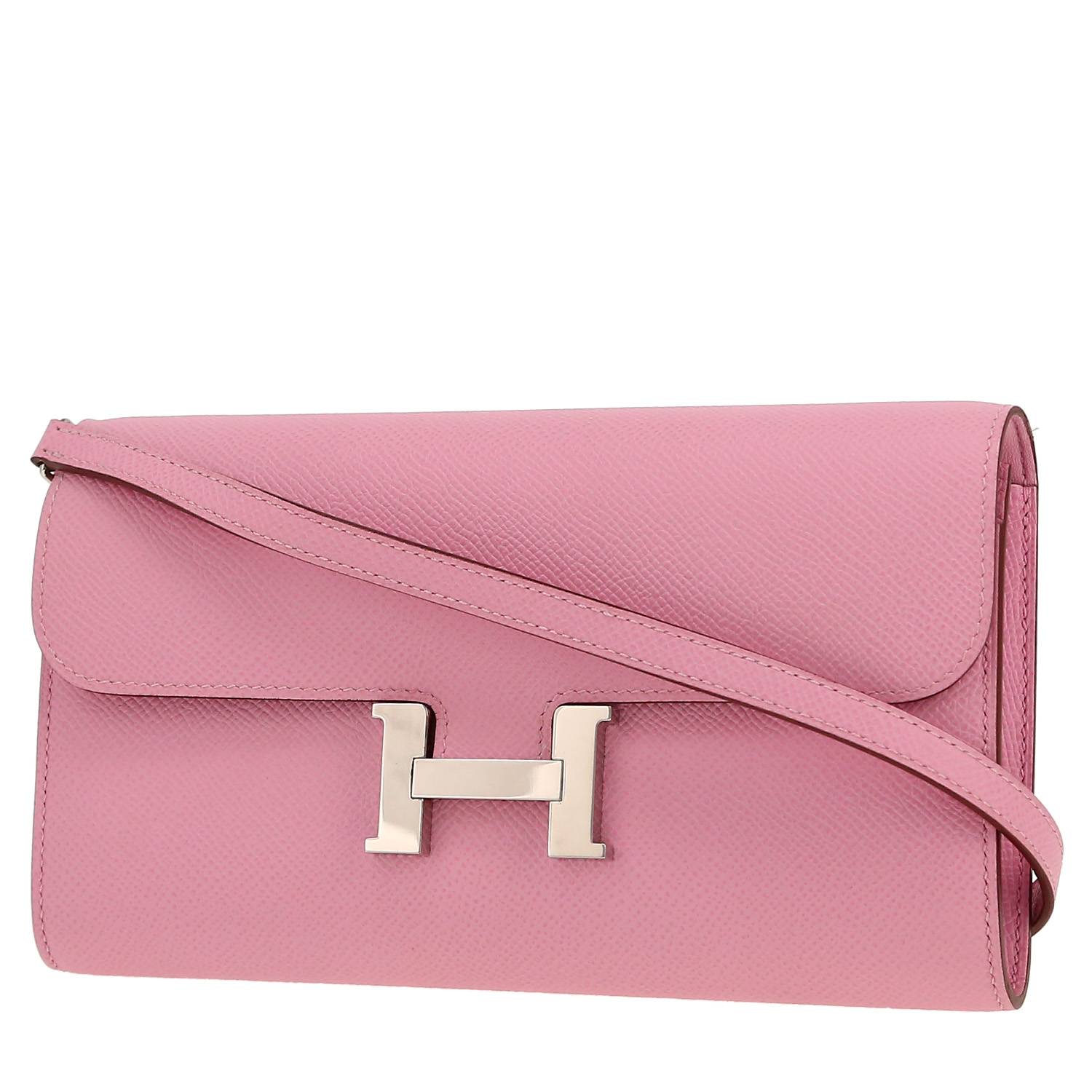 Borsa a tracolla Hermès  Long To Go in pelle Epsom Mauve Sylvestre