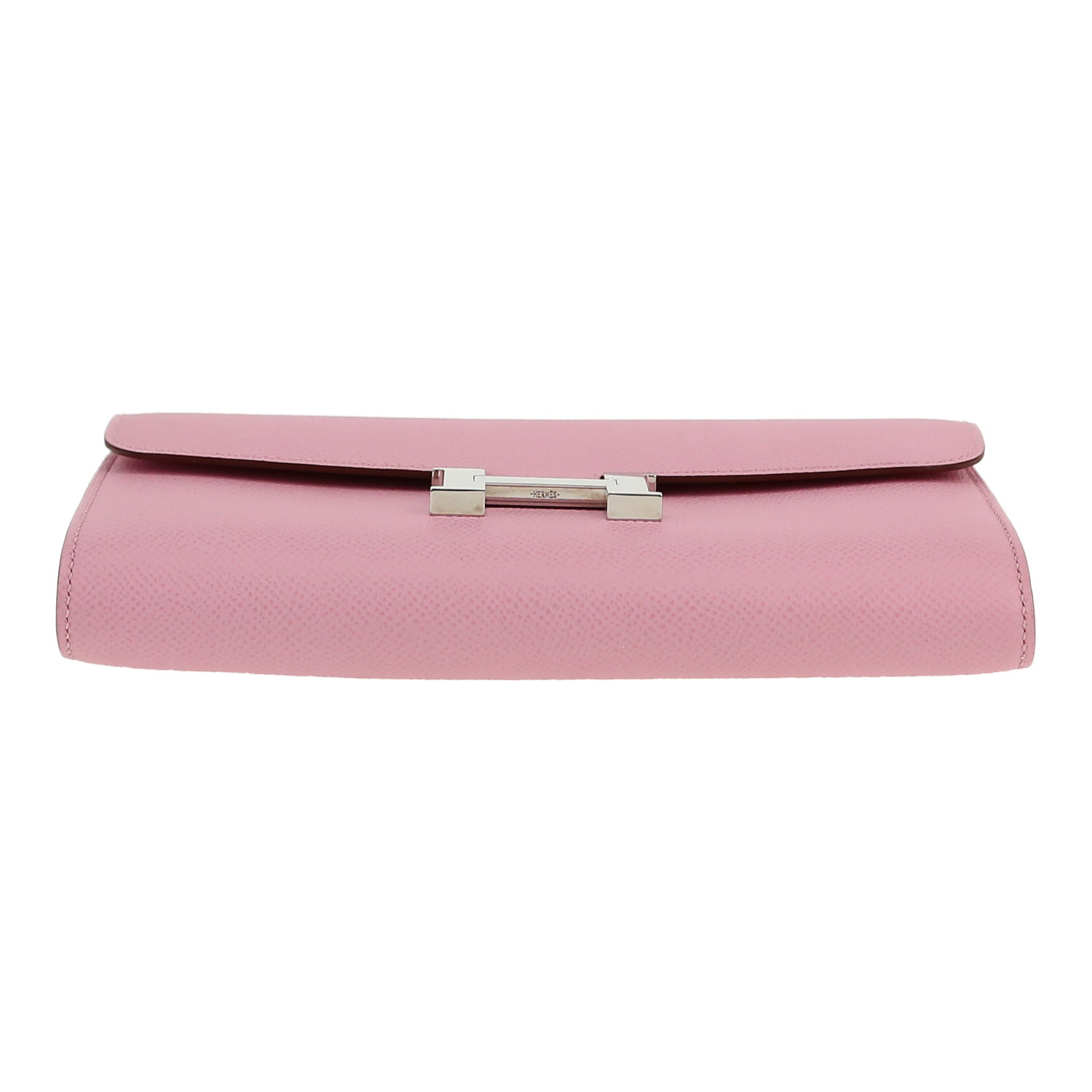 Hermès  Long To Go shoulder bag  in Mauve Sylvestre epsom leather - Detail D1