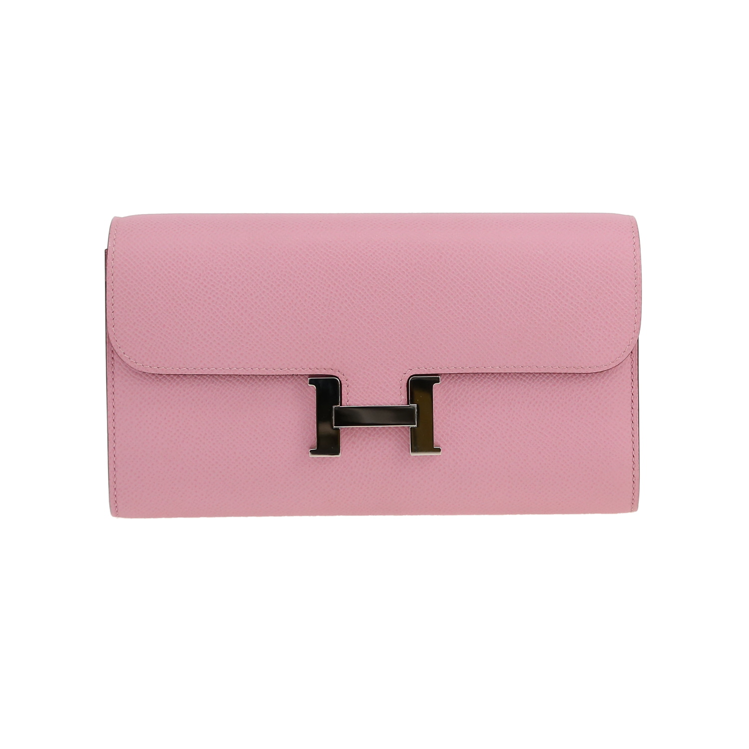 Hermès  Long To Go shoulder bag  in Mauve Sylvestre epsom leather - Detail D4