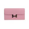 Hermès  Long To Go shoulder bag  in Mauve Sylvestre epsom leather - Detail D4 thumbnail