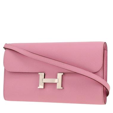 Borsa a tracolla Hermès  Long To Go in pelle Epsom Mauve Sylvestre