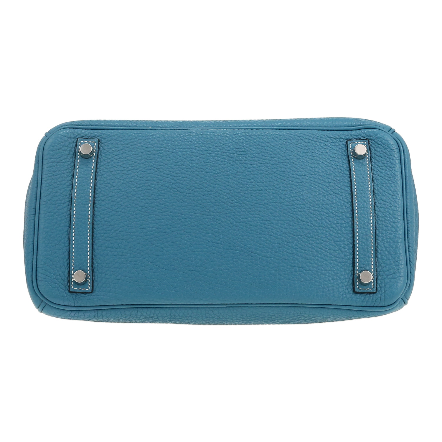 Sac à main Hermès  Birkin 30 cm en cuir togo bleu-jean - Detail D1
