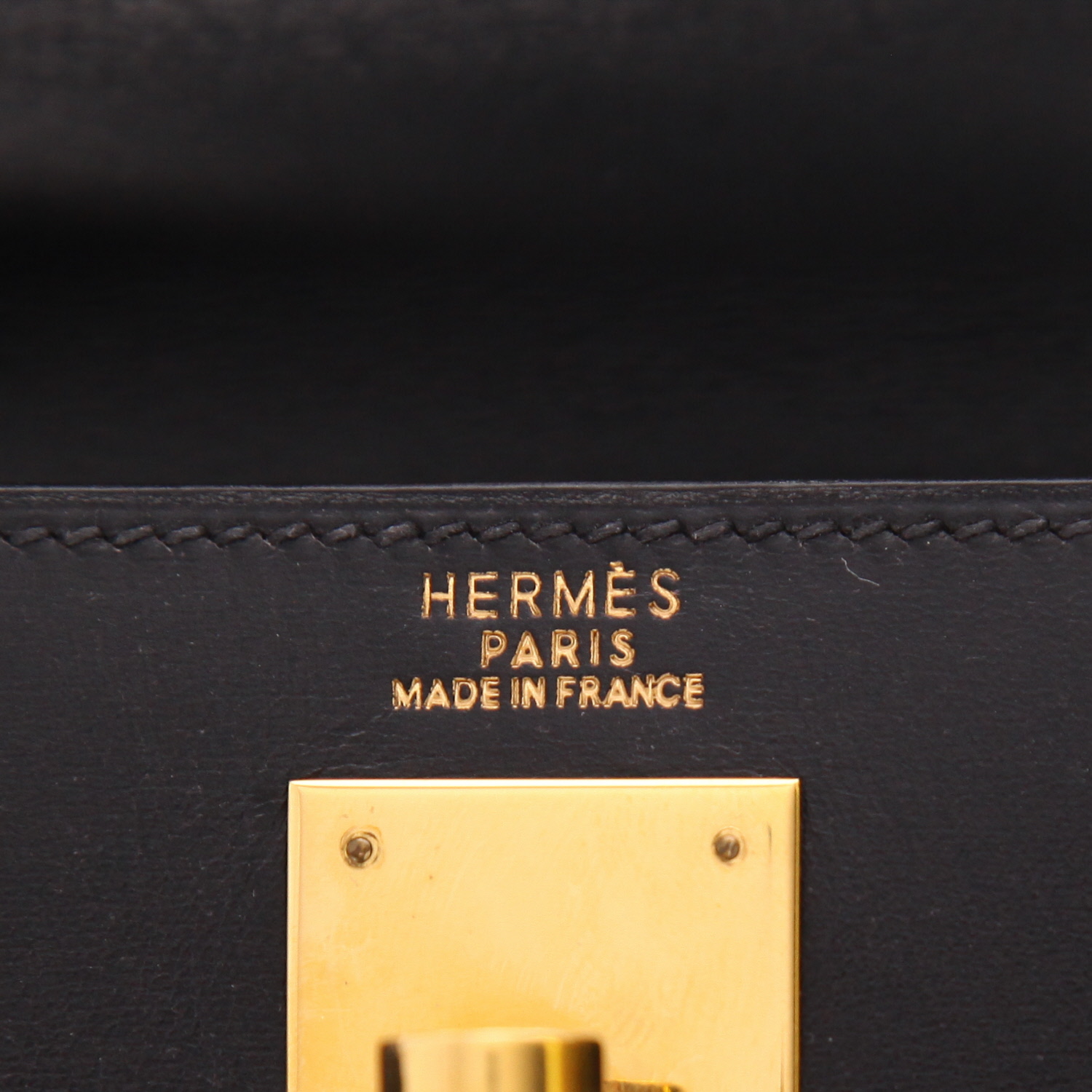 Borsa Hermès  Kelly 32 cm in pelle box nera - Detail D2