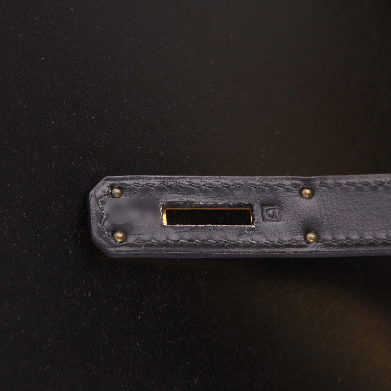 Hermès  Kelly 32 cm handbag  in black box leather - Detail D4