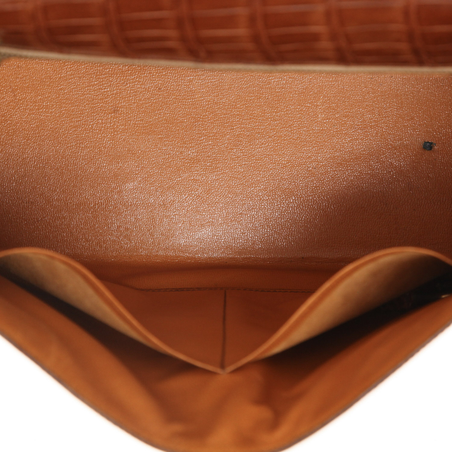 Borsa Hermès  Kelly 28 cm in coccodrillo marrone caramello - Detail D3
