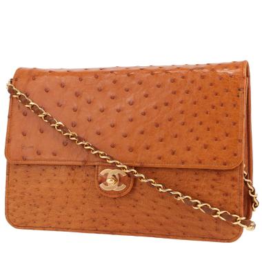 Borsa Chanel  Vintage in struzzo gold