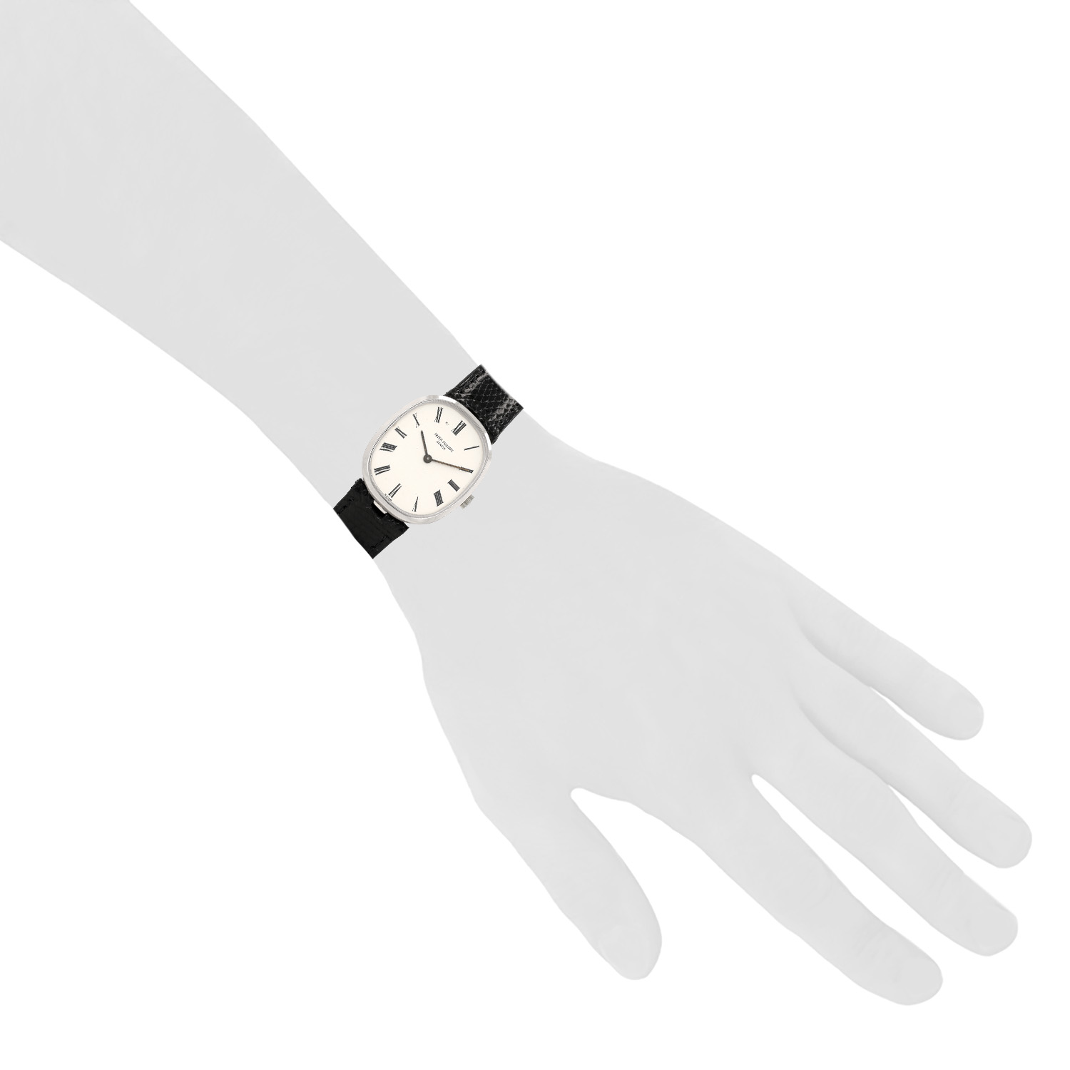 Montre Patek Philippe Ellipse en or blanc Ref: Patek Philippe - 3546  Vers 1970 - Detail D1