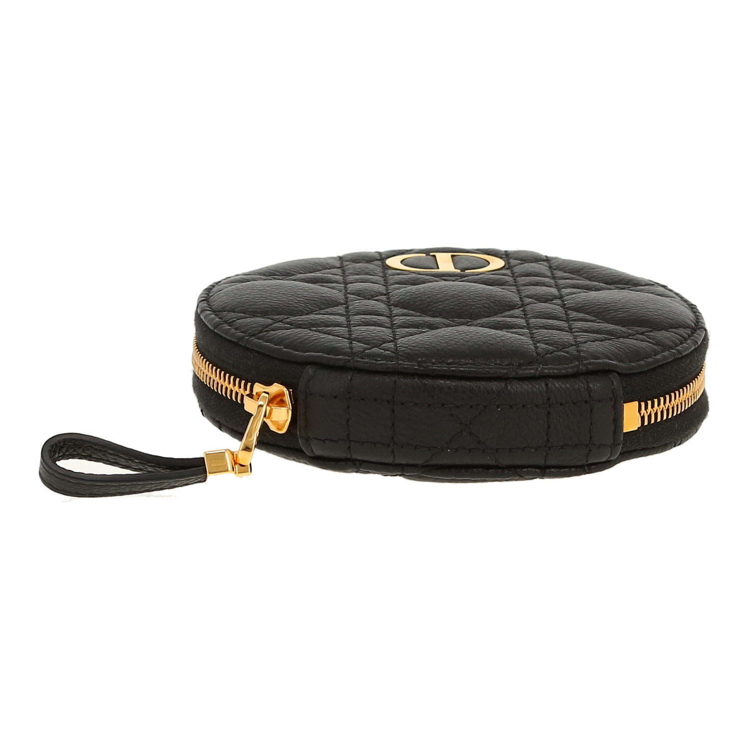 Borsa a tracolla Dior  Caro mini  in pelle cannage nera - Detail D1
