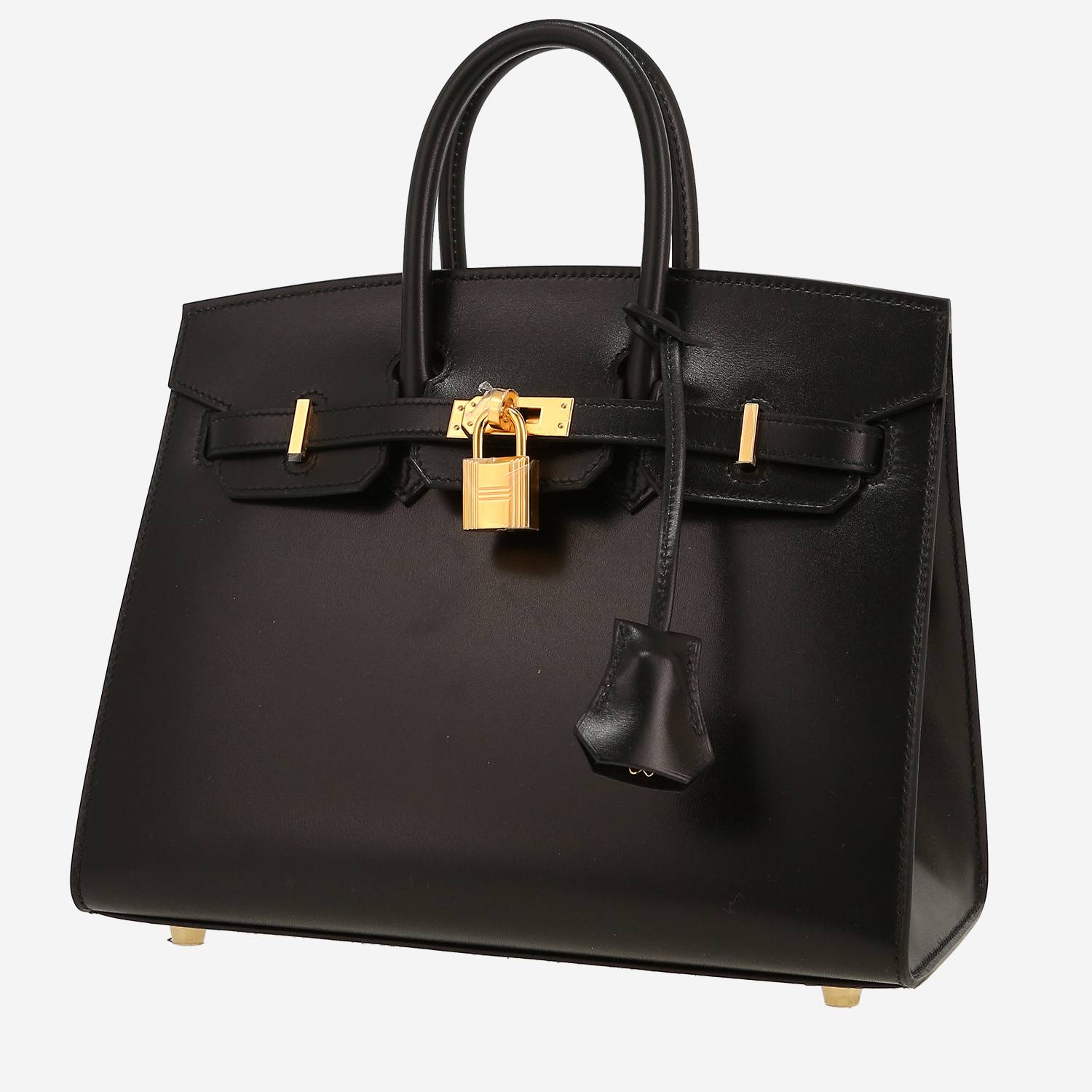 Hermès  Birkin 25 cm handbag  in black box leather