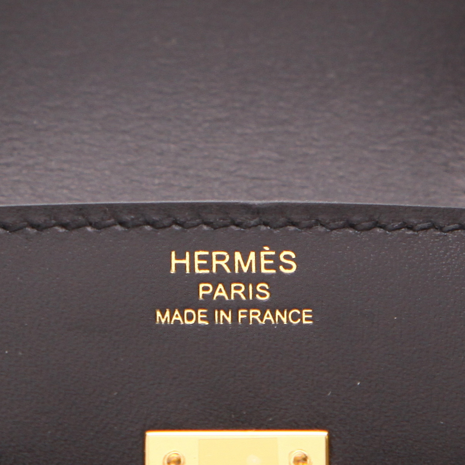 Hermès  Birkin 25 cm handbag  in black box leather - Detail D2