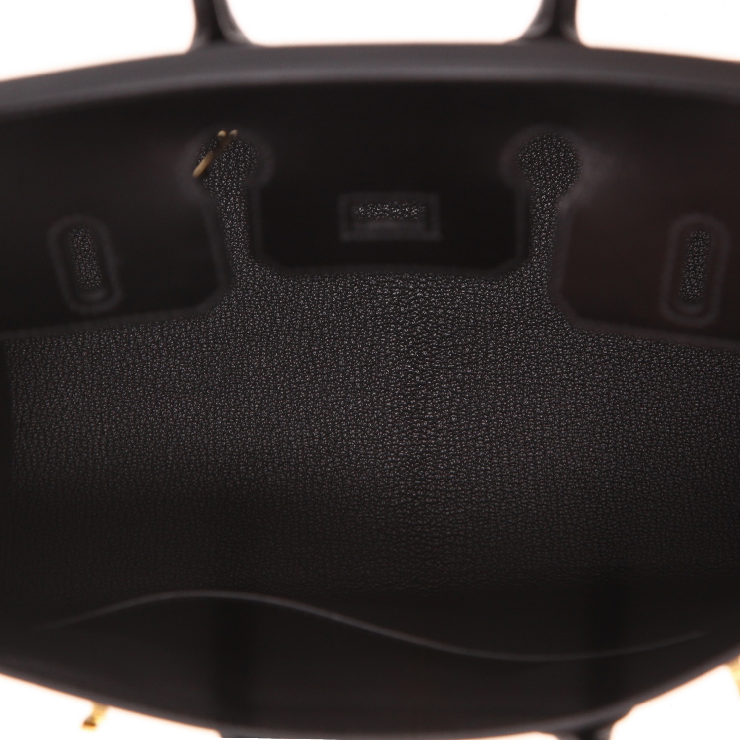 Hermès  Birkin 25 cm handbag  in black box leather - Detail D3