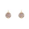 Pendientes Pomellato Sabbia de oro rosa, zafiros rosa y diamantes - 360 thumbnail