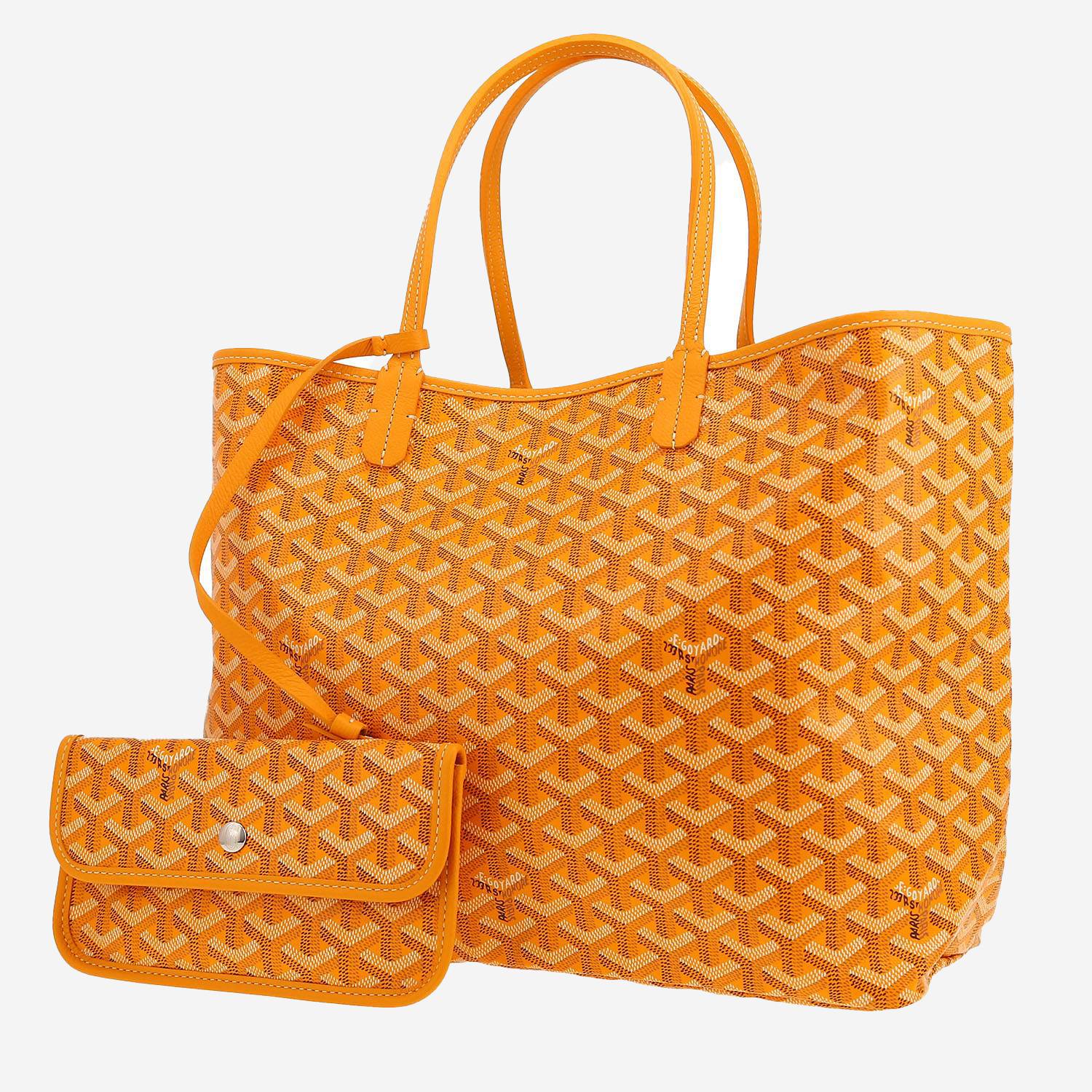 Shopping bag Goyard  Saint-Louis in tela Goyardine gialla e pelle gialla