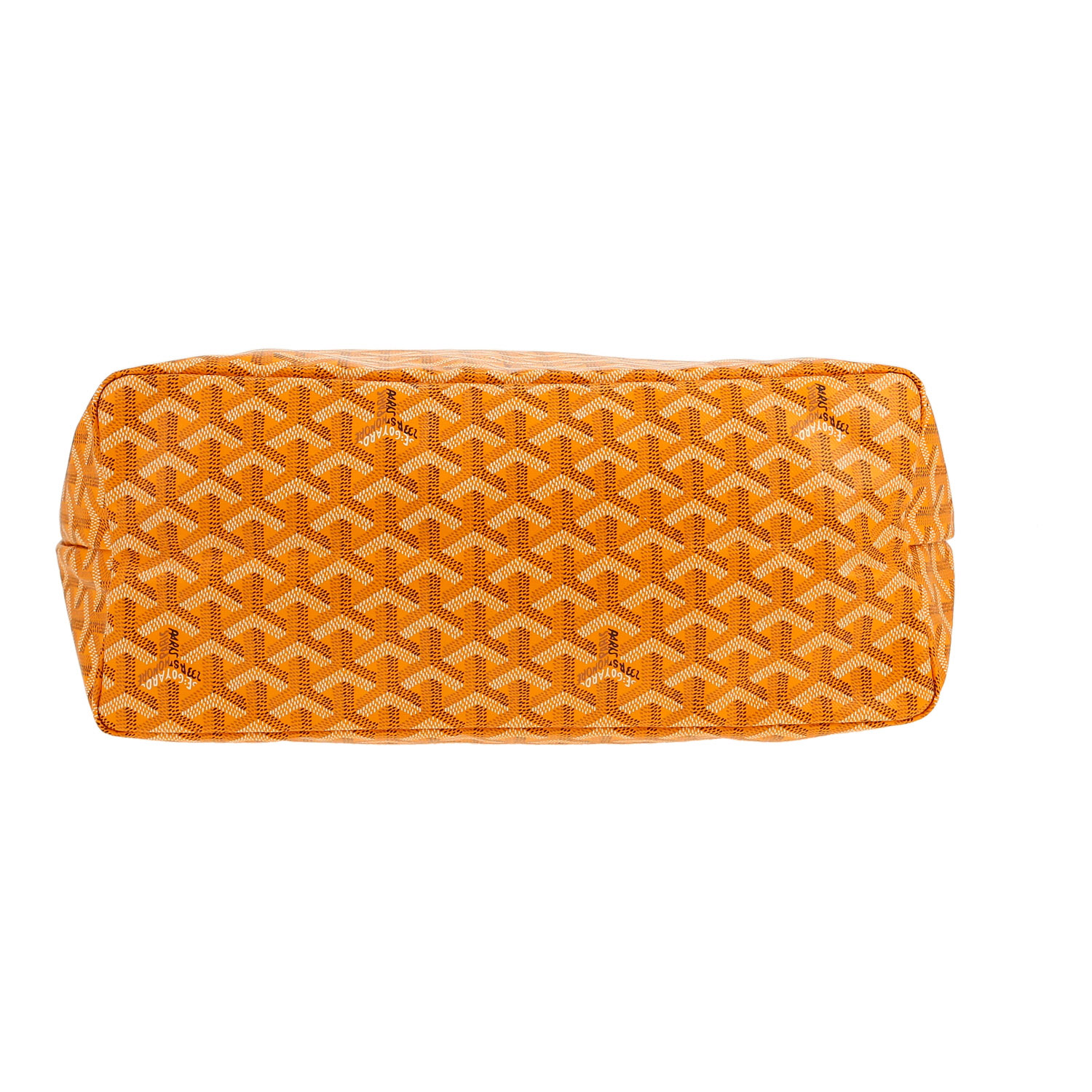 Bolso Cabás Goyard  Saint-Louis en tela Goyardine amarilla y cuero amarillo - Detail D1