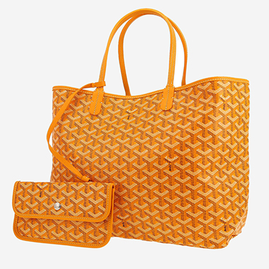 Sac cabas Goyard  Saint-Louis en toile Goyardine jaune et cuir jaune