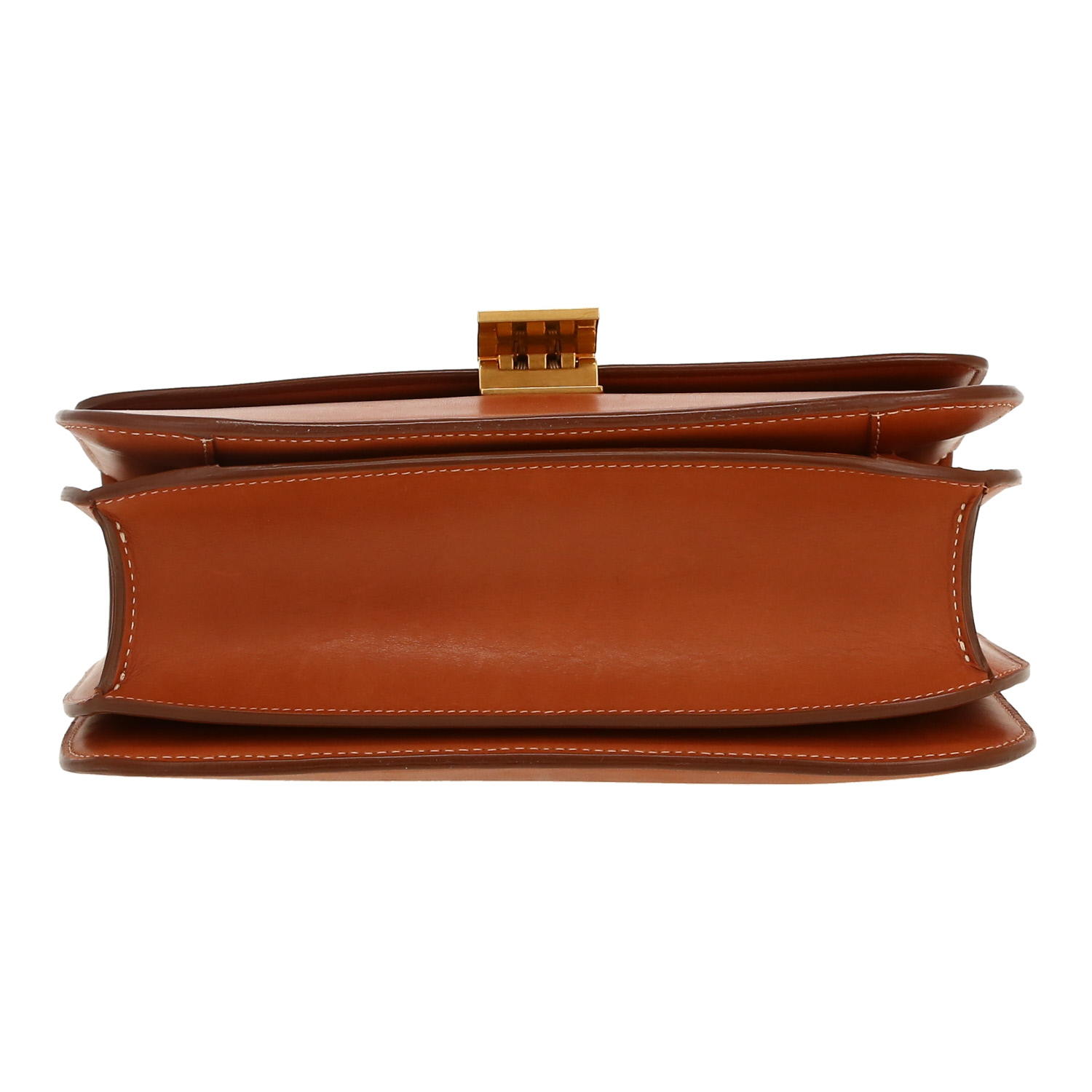 Borsa a tracolla Celine  Classic Box in pelle marrone - Detail D1