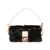 Sac à main Fendi  Baguette en sequin noir et cuir blanc - 360 thumbnail
