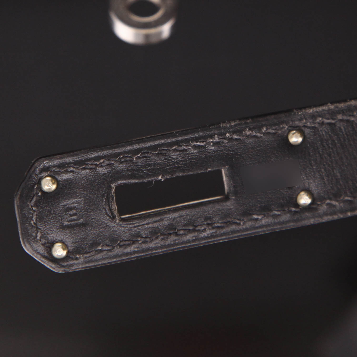 Hermès  Birkin 35 cm handbag  in black box leather - Detail D4