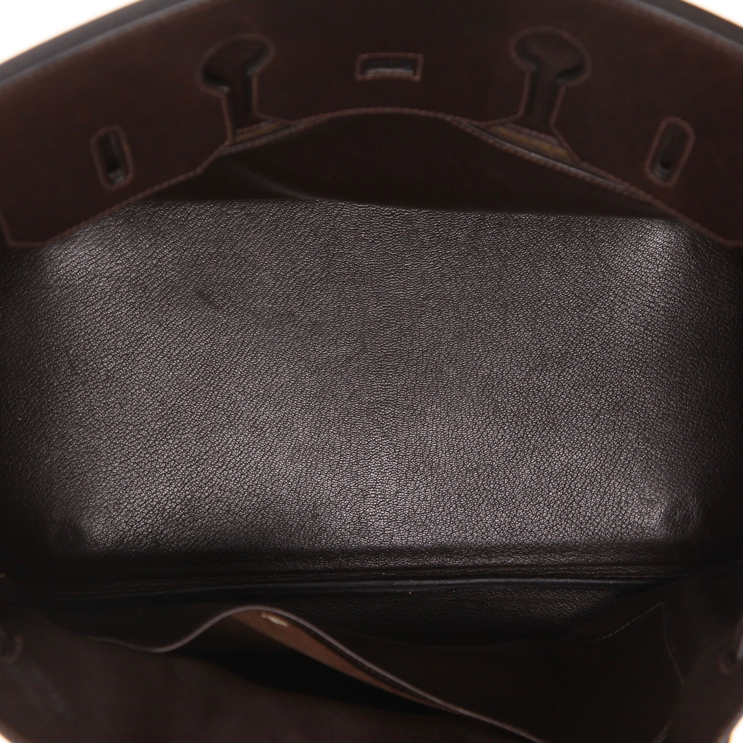 Borsa Hermès  Birkin 35 cm in pelle box marrone - Detail D3