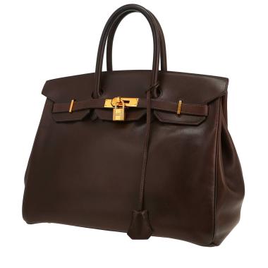 Sac à main Hermès  Birkin 35 cm en cuir box marron