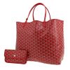 Goyard  Saint-Louis shopping bag  in red Goyard canvas  and red leather - 00pp thumbnail