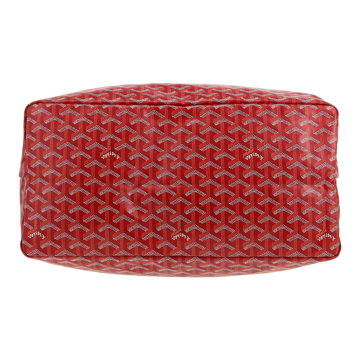 Bolso Cabás Goyard  Saint-Louis en tela Goyardine roja y cuero rojo - Detail D1