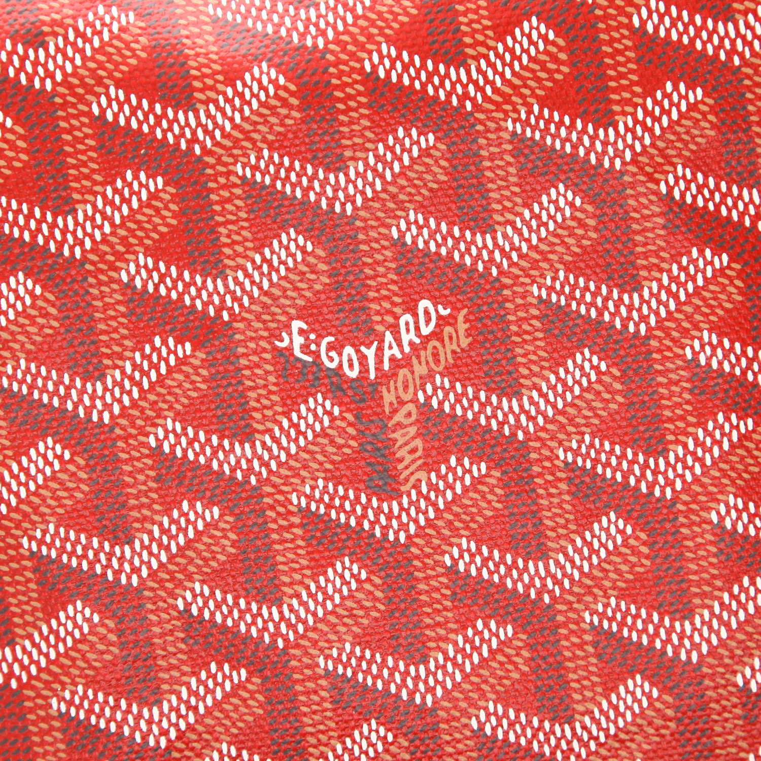 Shopping bag Goyard  Saint-Louis in tela Goyardine rossa e pelle rossa - Detail D2