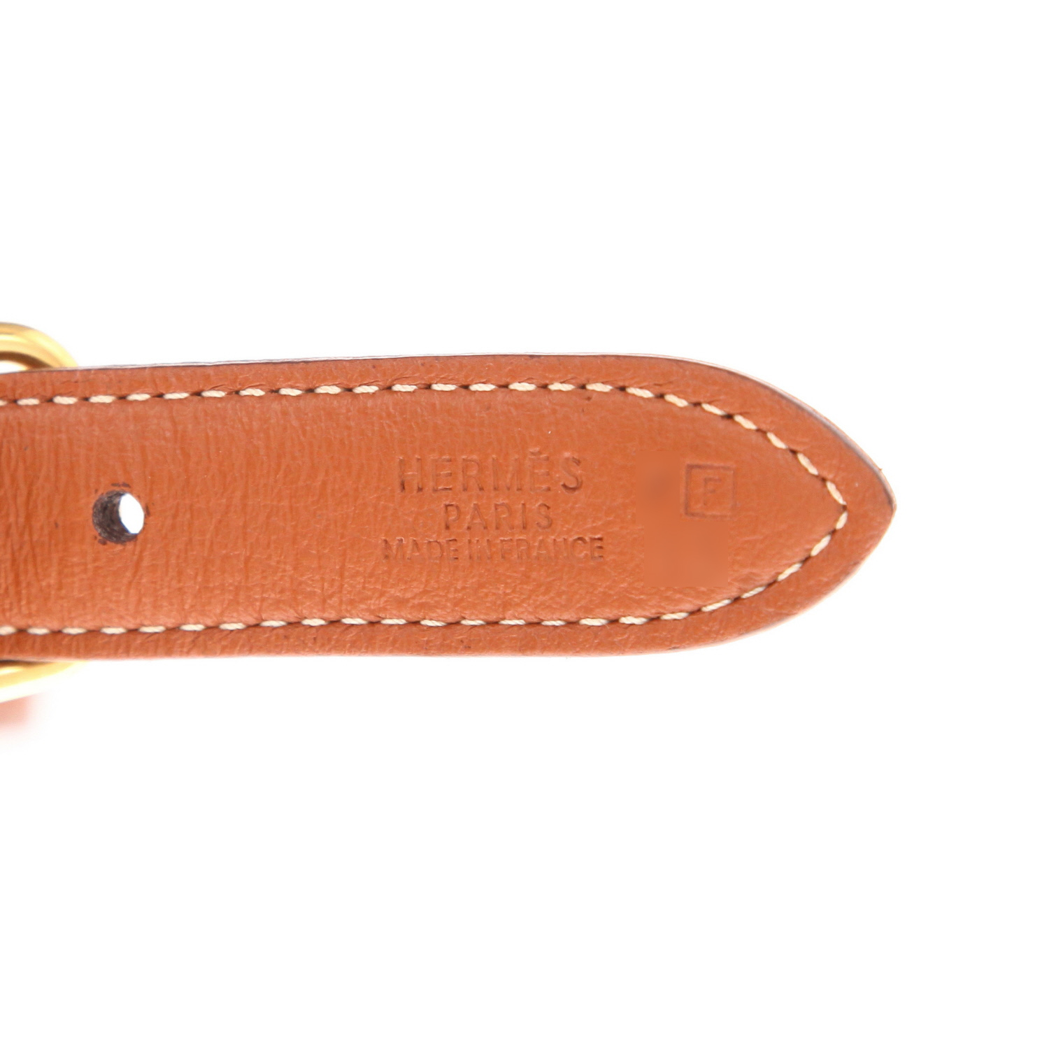 Bolso para llevar al hombro o en la mano Hermès  Trim en lona beige y cuero togo color oro - Detail D2