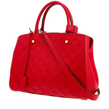 Sac à main Louis Vuitton  Montaigne en cuir monogram empreinte rouge