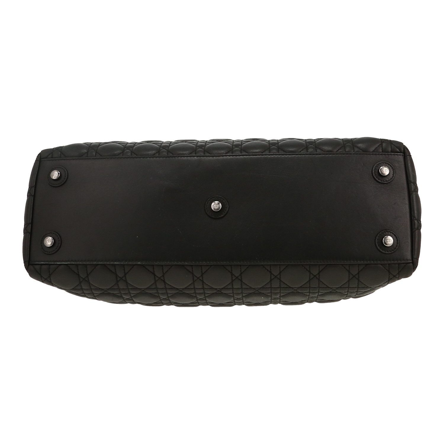 Bolso Cabás Dior   en cuero cannage negro - Detail D1