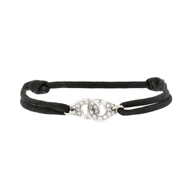 Bracelet Dinh Van Menottes R8 en or blanc et diamants