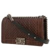 Borsa a tracolla Chanel  Boy in tela denim marrone - 00pp thumbnail