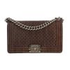 Chanel  Boy shoulder bag  in brown denim canvas - 360 thumbnail