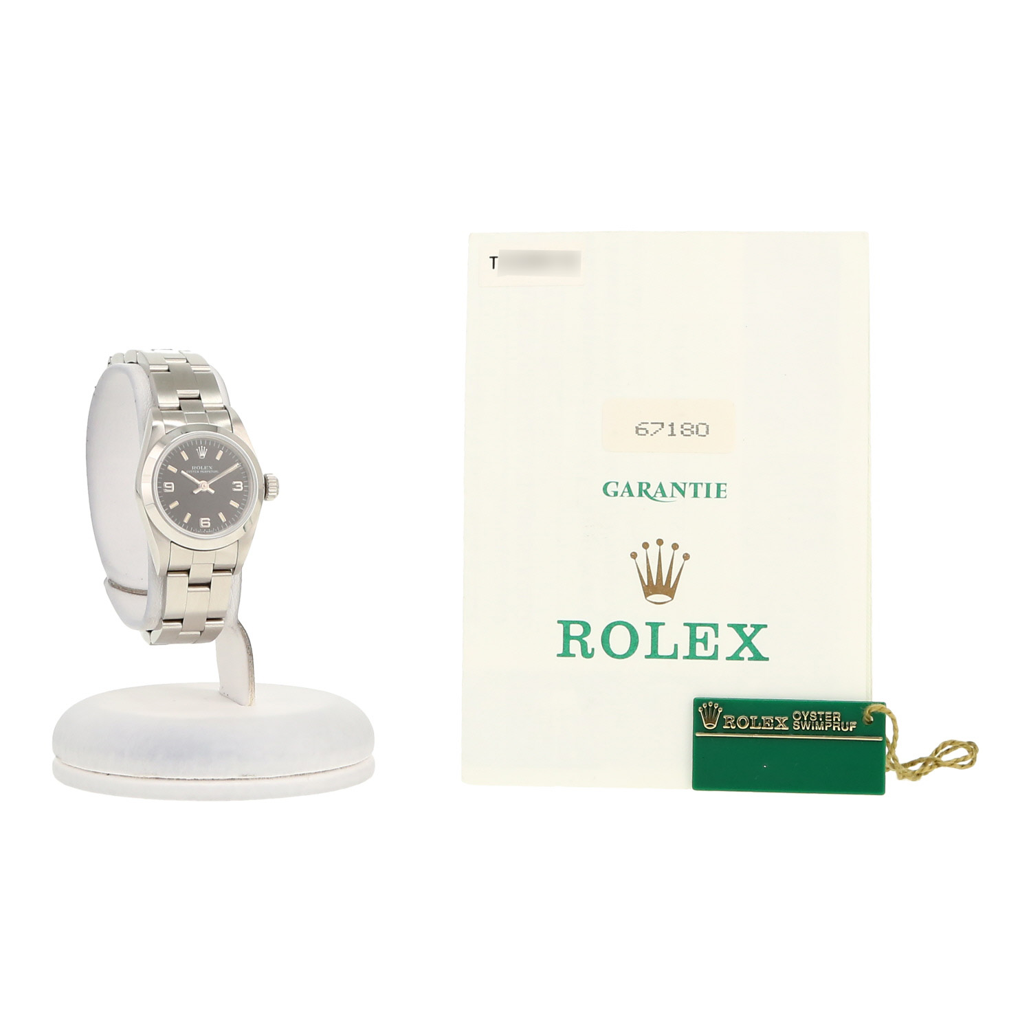 Rolex Lady Oyster Perpetual  in stainless steel Ref: Rolex - 67180  Circa 1996 - Detail D2